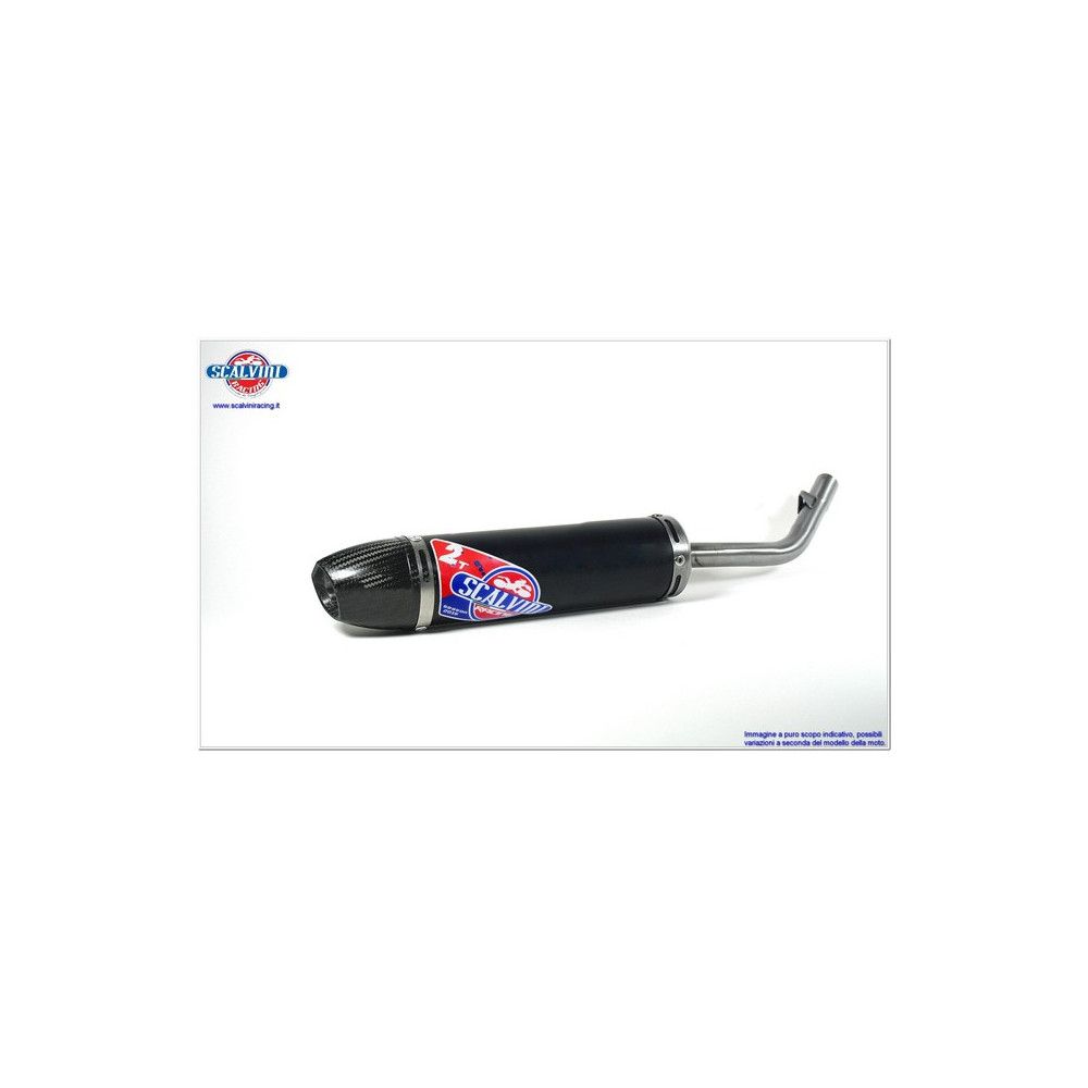 Silencieux Scalvini Racing Aluminium anodisé noir avec embout carbone Husqvarna CR 65 2011-13